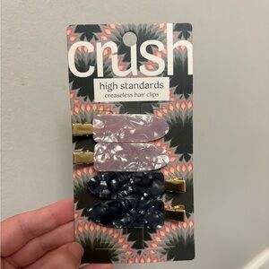 Crush High Standards Creaseless Hair Clips - Pink and Black